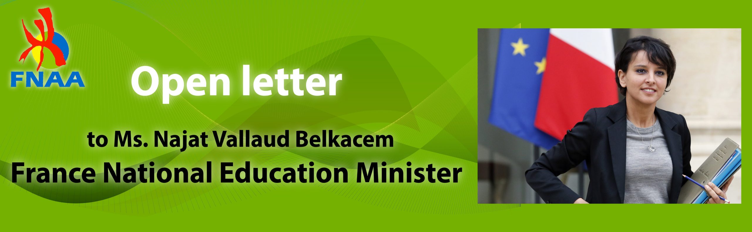 Open letter to Ms. Najat Vallaud Belkacem, FranceNational Education Minister
